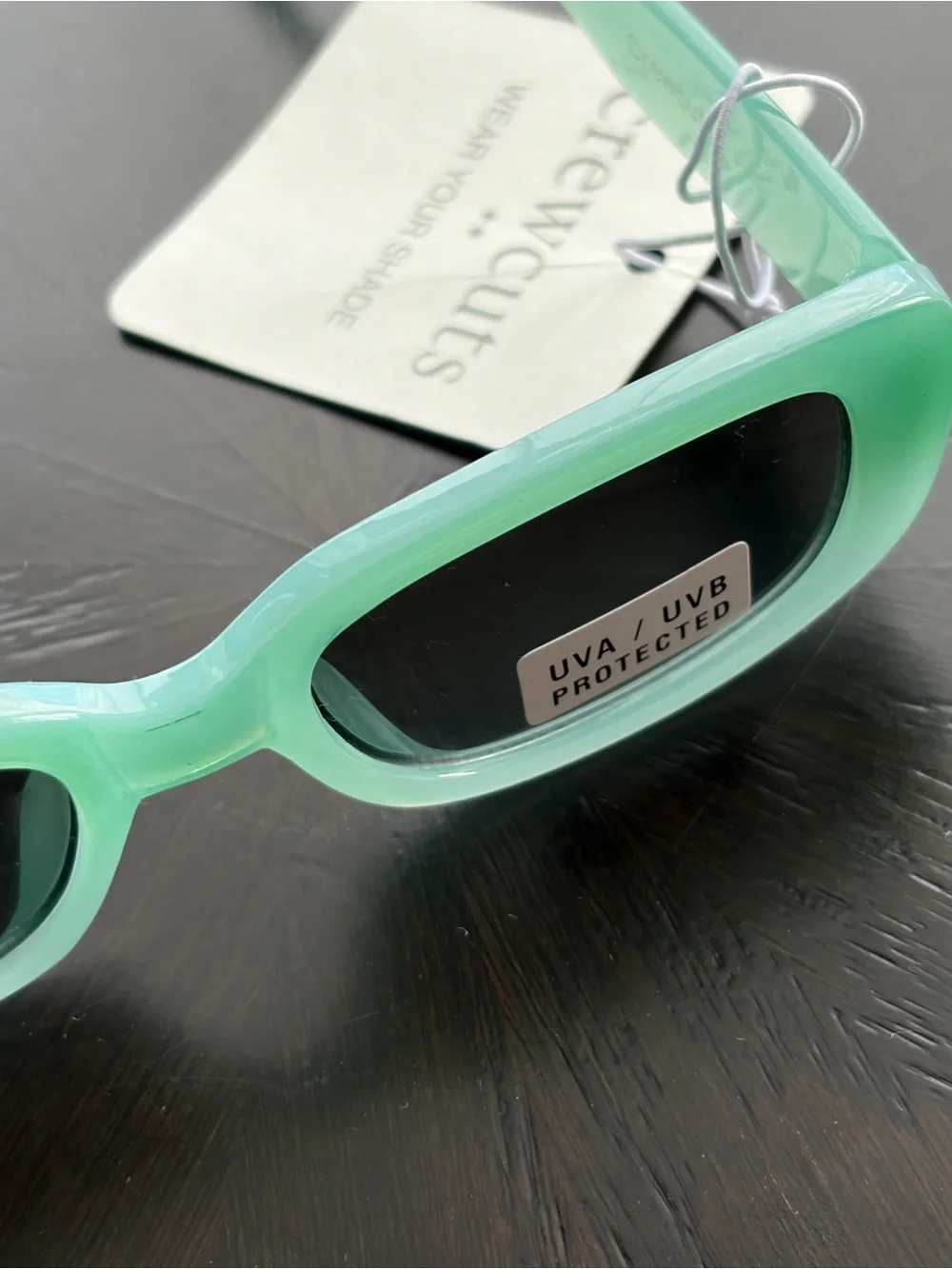 Crewcuts Mint Green Rectangular Kids Sunglasses